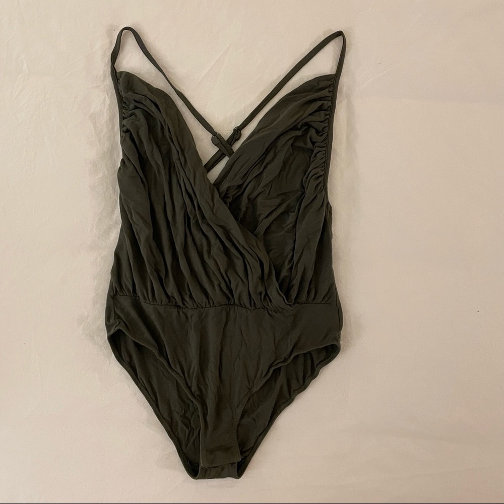 KIMCHI BLUE olive green bodysuit